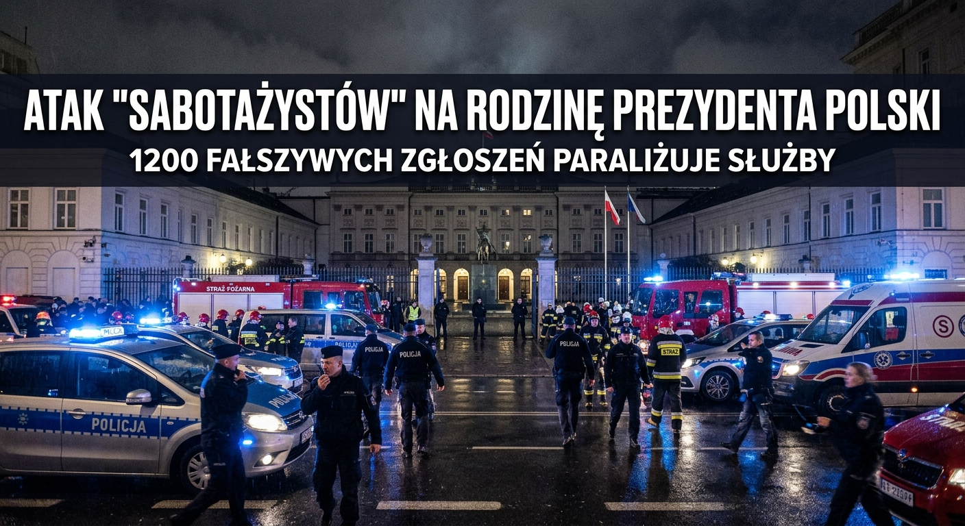 Atak „sabotażystów” na rodzinę prezydenta Polski. 1200 fałszywych zgłoszeń paraliżuje służby