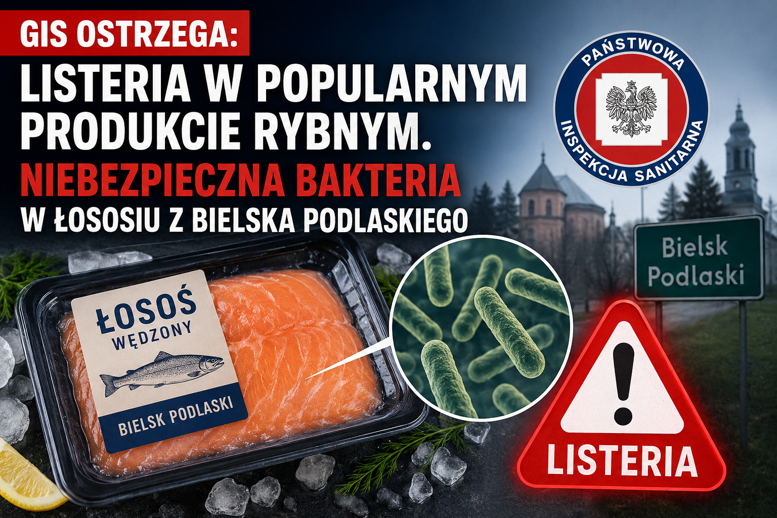 GIS ostrzega: Listeria w popularnym produkcie rybnym. Niebezpieczna bakteria w łososiu z Bielska Podlaskiego