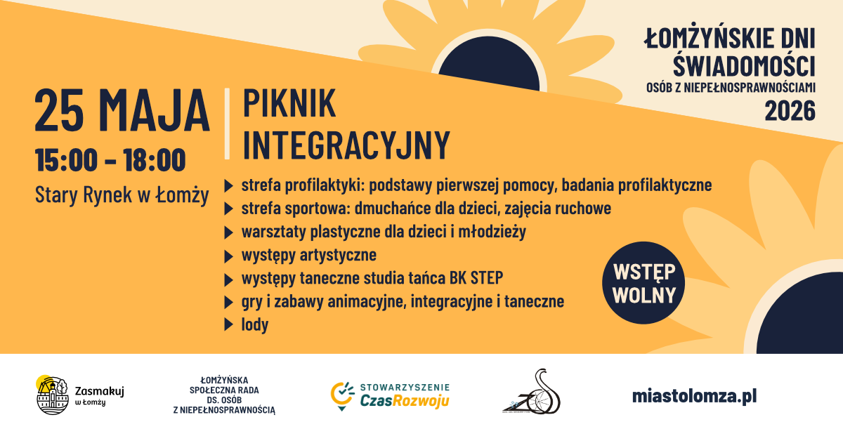 Piknik integracyjny w Łomży. Darmowe lody i mnóstwo atrakcji na Starym Rynku
