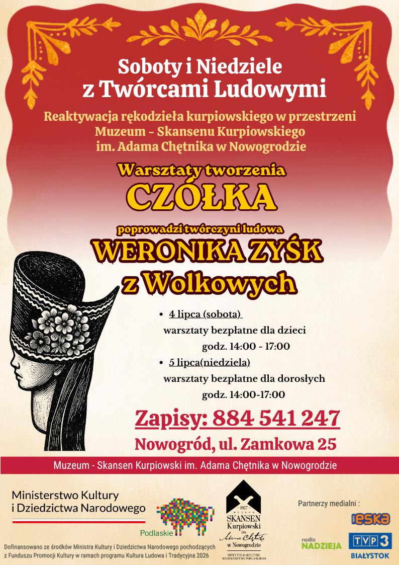 Odkryj piękno kurpiowskiej tradycji i stwórz własne czółko w Skansenie Kurpiowskim